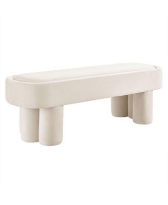  Mossi Oval Performance Velvet Accent Bench