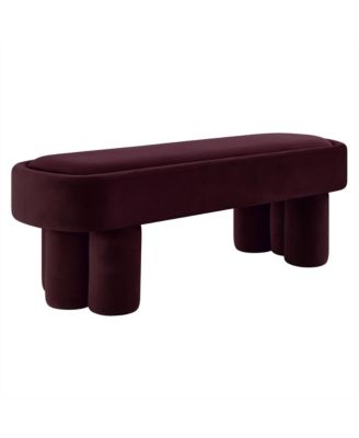  Mossi Oval Performance Velvet Accent Bench