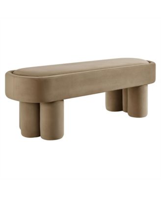  Mossi Oval Performance Velvet Accent Bench