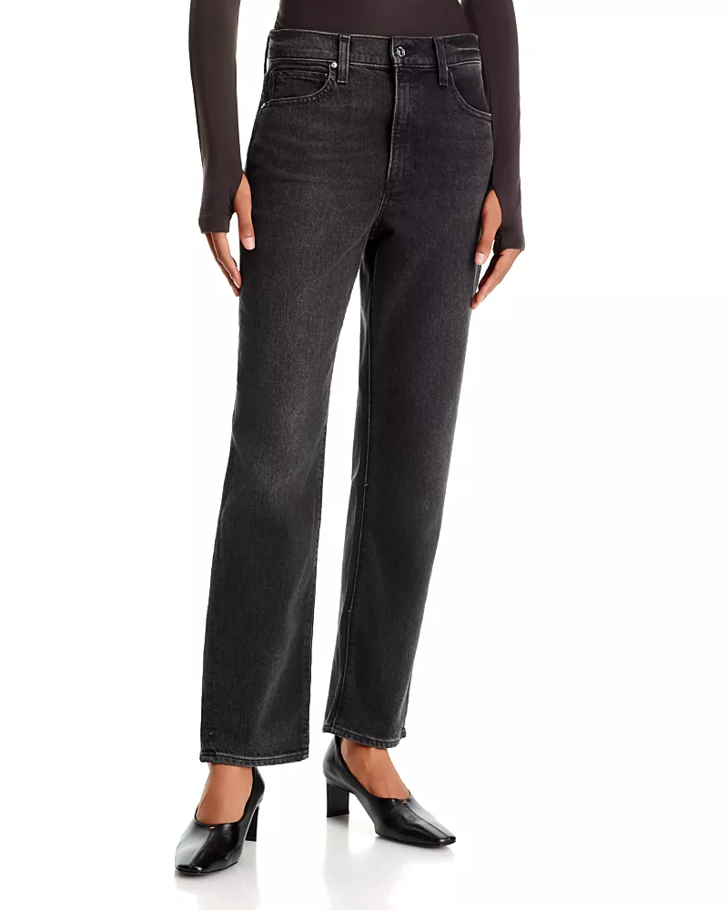 Paige Reece High Rise Ankle Slim Jeans in Somber Night