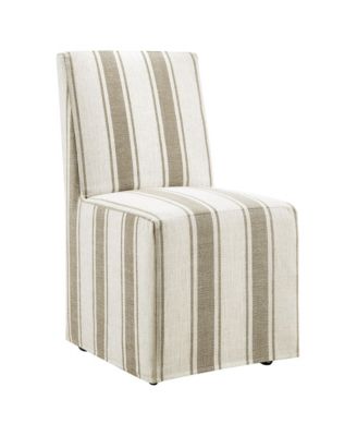 Modway Tessera Striped Slipcovered Dining Side Chair
