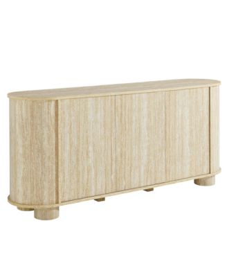  Overture 63" Oval Faux Travertine Sideboard