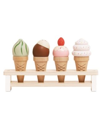 Wooden Ice Cream Cones Set - 3+ Years