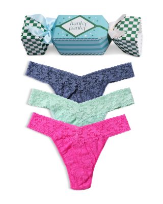 Signature Lace Original Rise Thong, Pack of 3