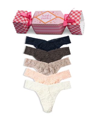 Signature Lace Original Rise Thong, Pack of 5