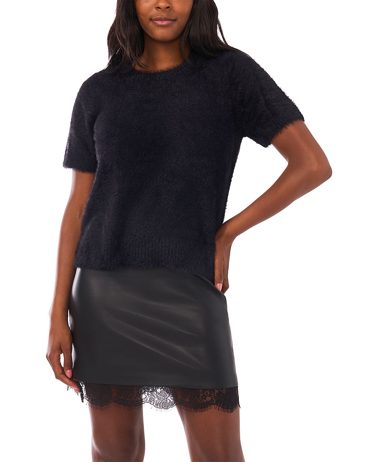Vince Camuto Eyelash Crewneck Sweater