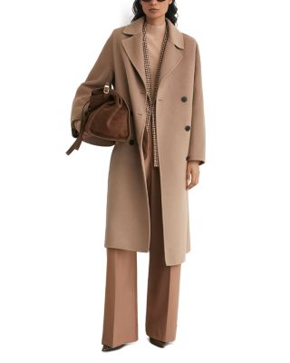 Petites Marina Wool Blend Double Breasted Coat