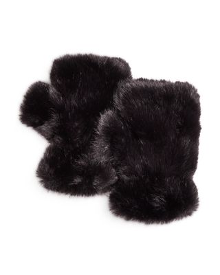 Faux Fur Fingerless Gloves - Exclusive