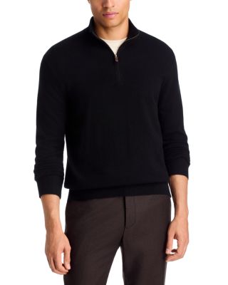 Cashmere Stand Collar Zip Sweater