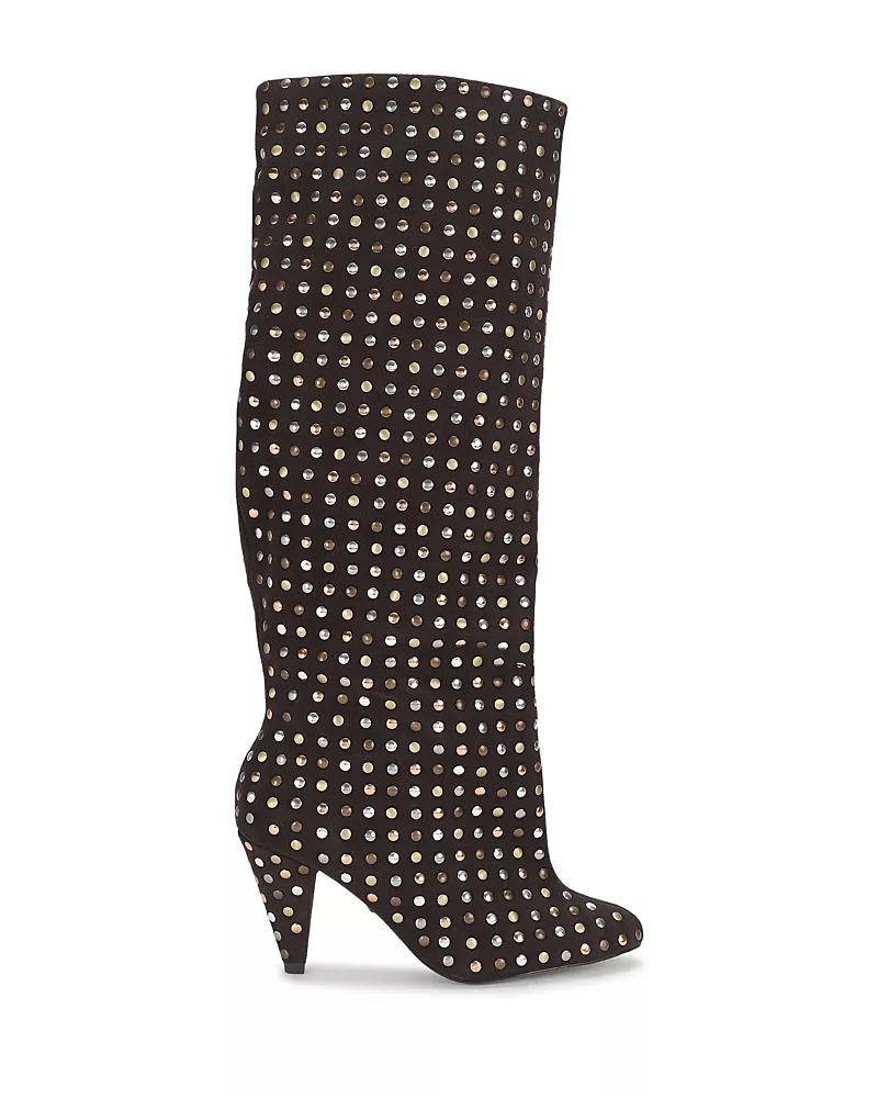 Kurt Geiger London Women's Lambeth Studded Suede Knee High Boots