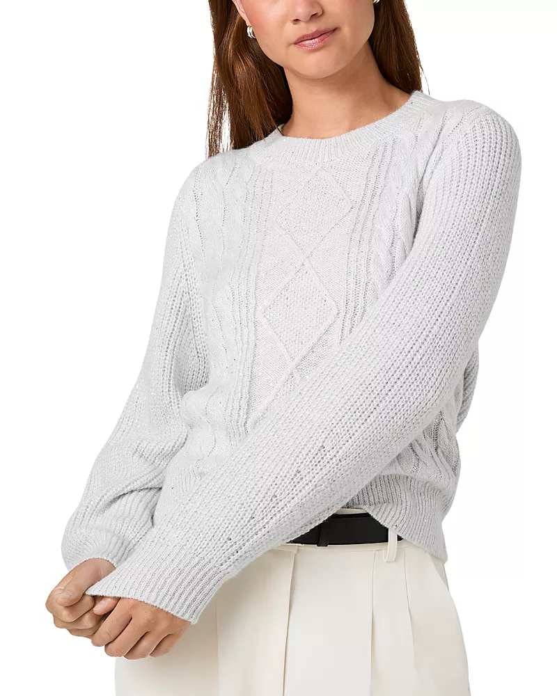 French Connection Micro Sequin Crewneck Sweater