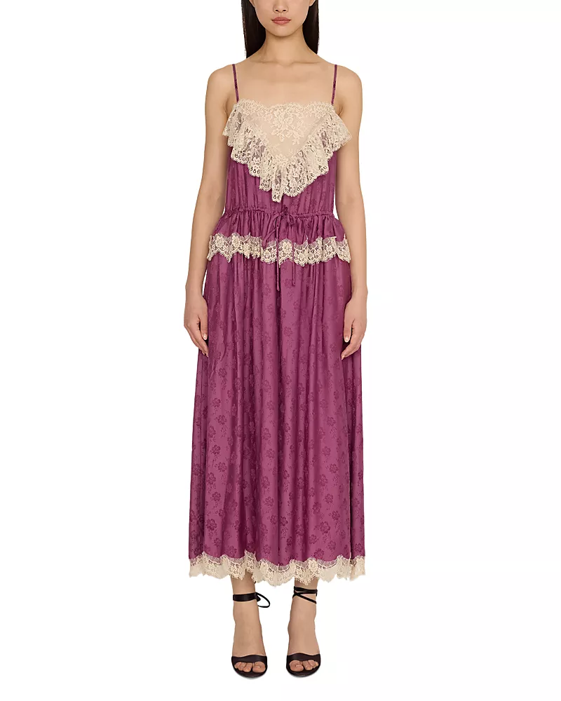 Sea Ethel Lace Trim Midi Dress