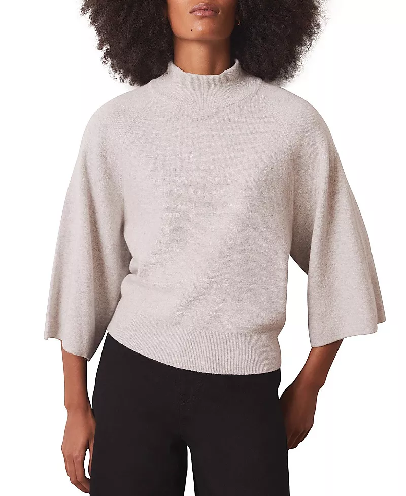 Mint Velvet Women's Cotton Blend High Neck Top