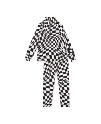 Boys' Two Piece Checkered Brushed Top & Pants Thermal Underwear - Little Kid