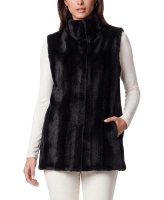  Faux-Fur Mink Reversible Vest