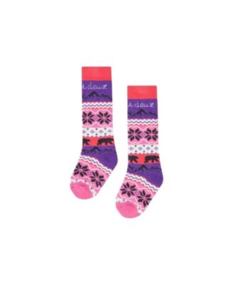 Girls' Padded Ski Merino Wool Socks - Little Kid, Big Kid
