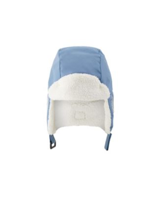  Boys' Winter Fleece Earflap Button Strap Chapka - Little Kid