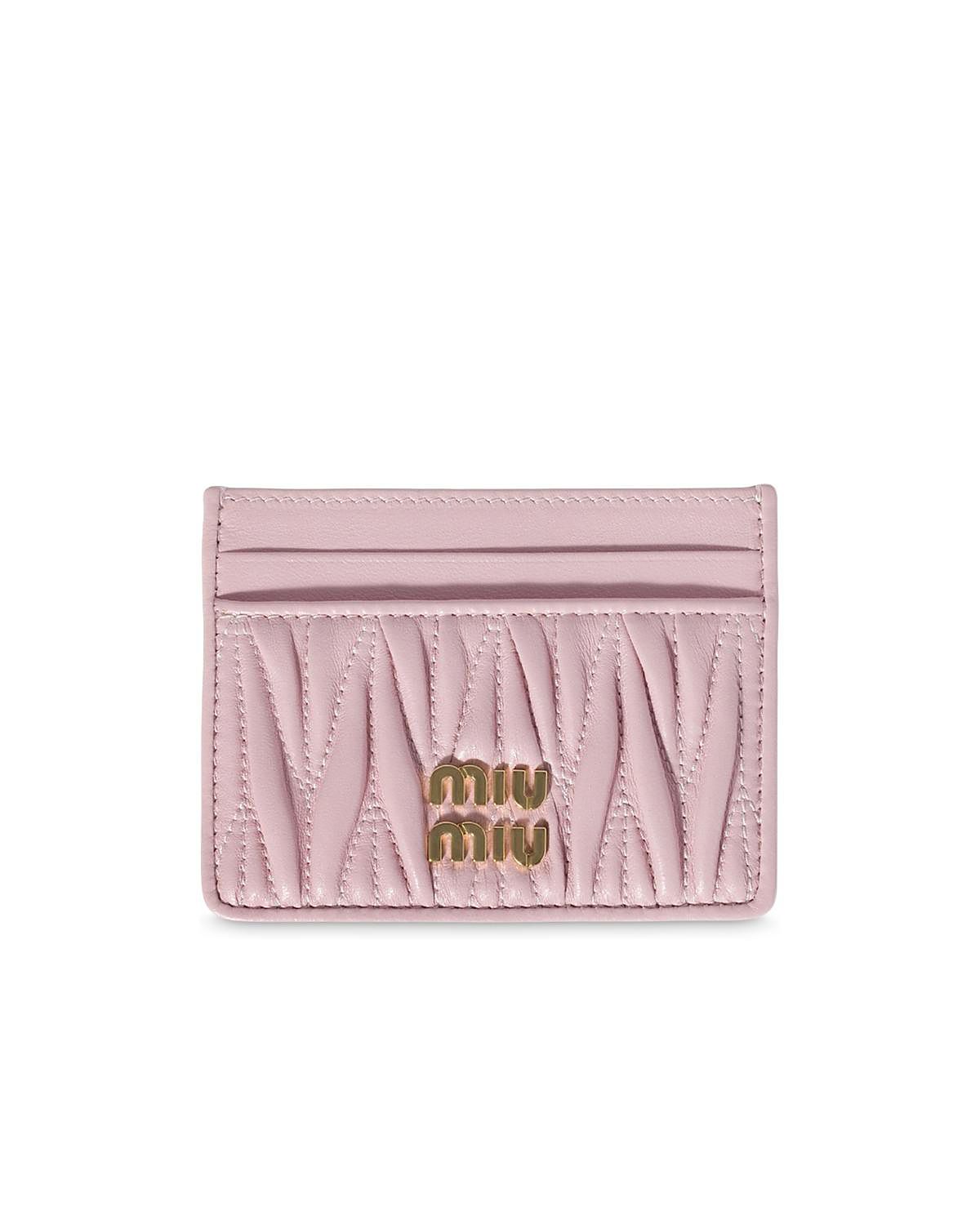 Miu Miu Matelasse Nappa Leather Card Holder