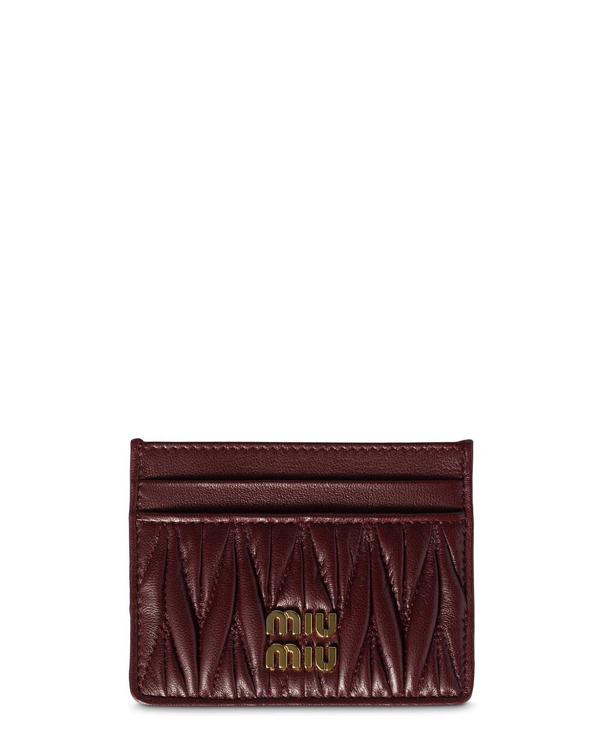 Miu Miu Matelasse Nappa Leather Card Holder