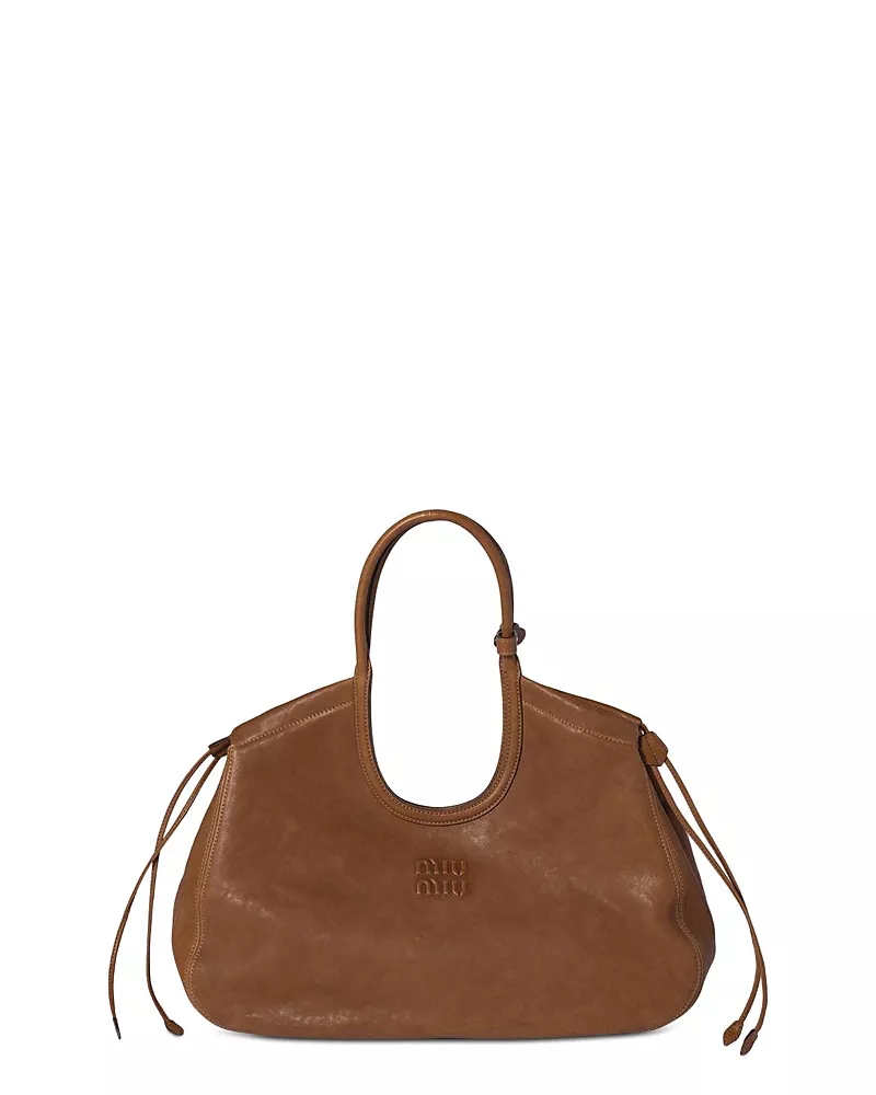 Miu Miu Ivy Nappa Leather Shopping Bag