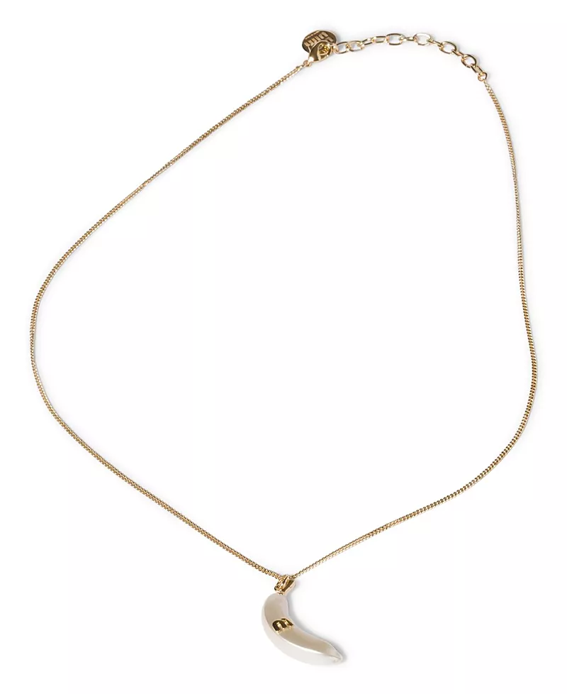 Miu Miu Metal Banana Necklace with Pendant