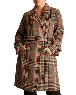 Bella Belted Plaid Coat