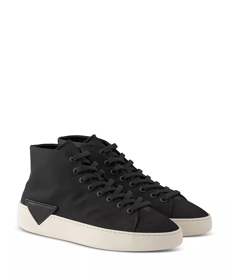 Prada Men's High-Top Re-Nylon Sneakers