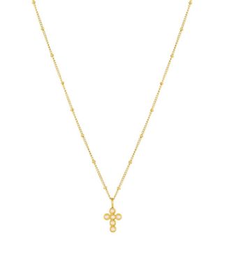  Pearl Cross Necklace