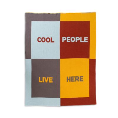 Cool People Live Here Jacquard Throw Blanket