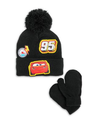 Boys' Cars Knit Beanie & Mittens Set - Little Kid