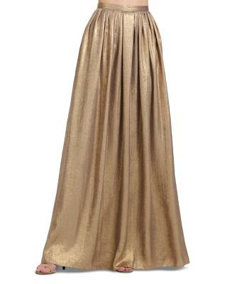 Foiled Chiffon Pleated Ballgown Skirt