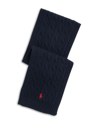 Boys' Cable Knit Cotton Scarf - Big Kid
