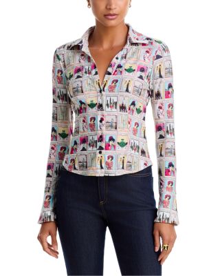 Freya Staceface Fitted Nipped Waist Button Down Top