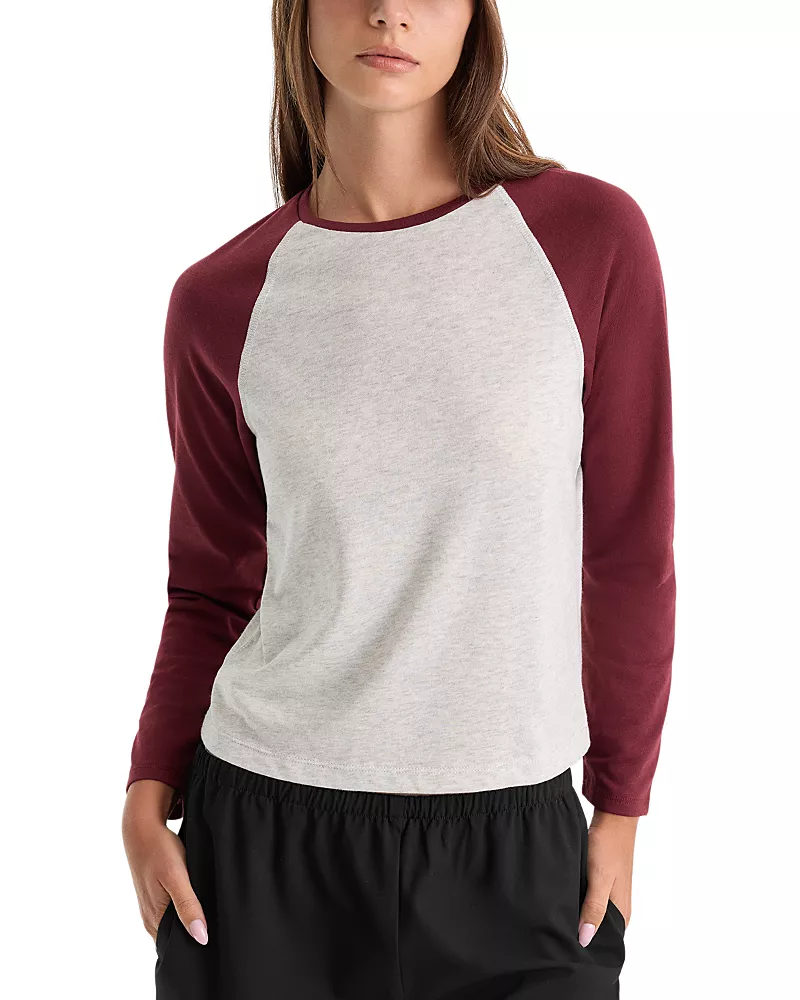 Good American The Long Sleeve Raglan Tee
