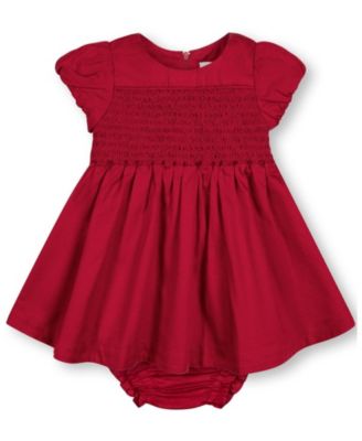  Unisex Organic Smocked Puff Sleeve Dress - Baby