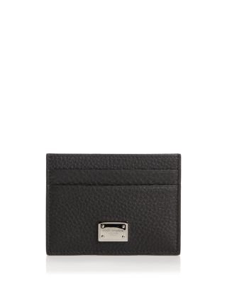 Logo Grained Leather Card Case