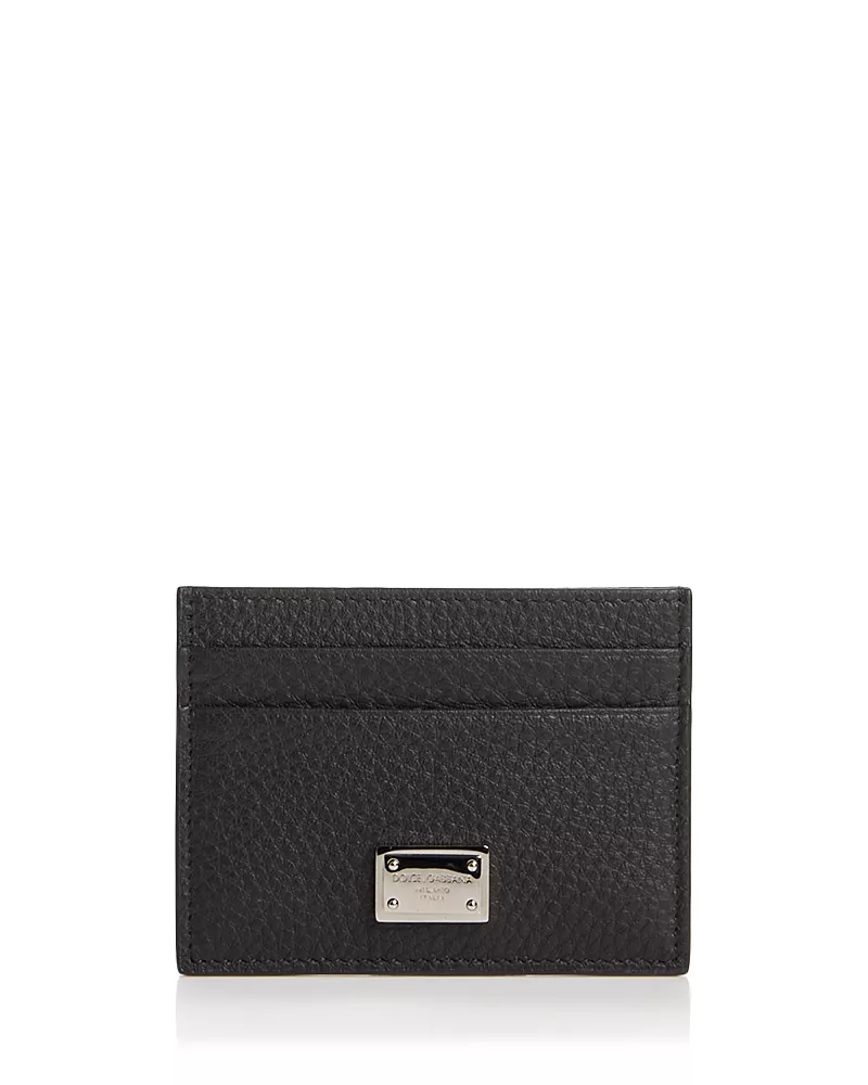 Dolce & Gabbana Logo Grained Leather Card Case
