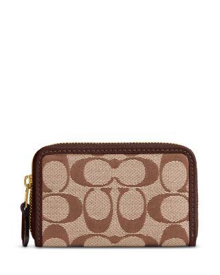 Essential Signature Jacquard Zip Around Card Case