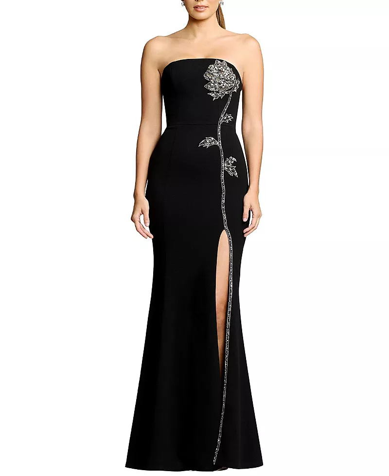 Dress the Population Dion Strapless Embellished Crepe Mermaid Gown