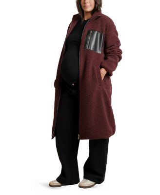 Teddi Maternity & Baby Wearing Long Coat