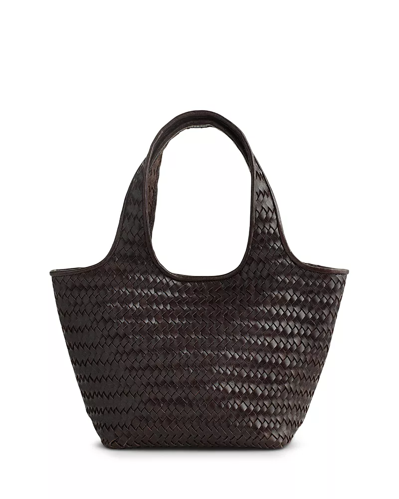 Madewell Ellis Small Woven Leather Shopper Tote