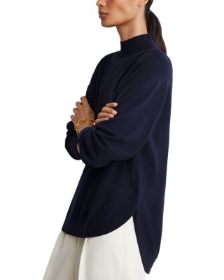 River Funnel Neck Curved Hem Sweater