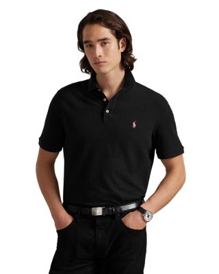 Cotton Stretch Mesh Pink Pony Classic Fit Polo Shirt