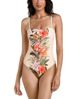 Courtyard Palms Bandeau One Piece Swimsuit