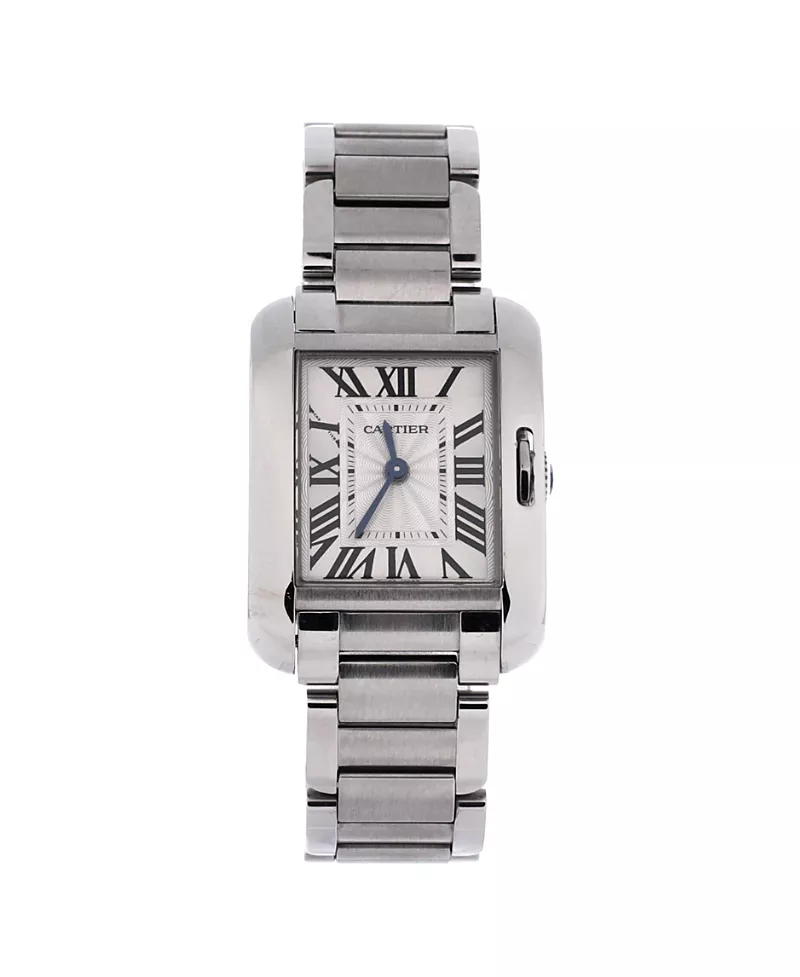 Pre-Owned Cartier Tank Anglaise Quartz Watch in Stainless Steel 23mm