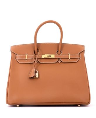 Birkin 35 Handbag Brown Epsom with Gold Hardware