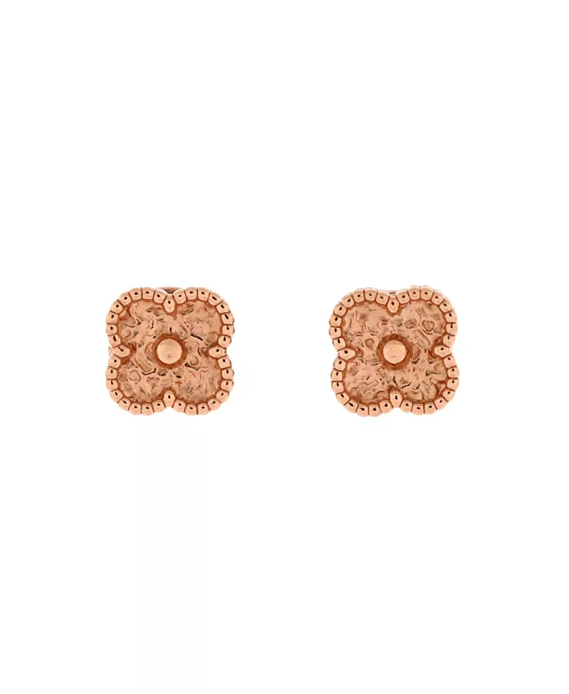 Pre-Owned Van Cleef & Arpels Sweet Alhambra Stud Earrings 18K Rose Gold