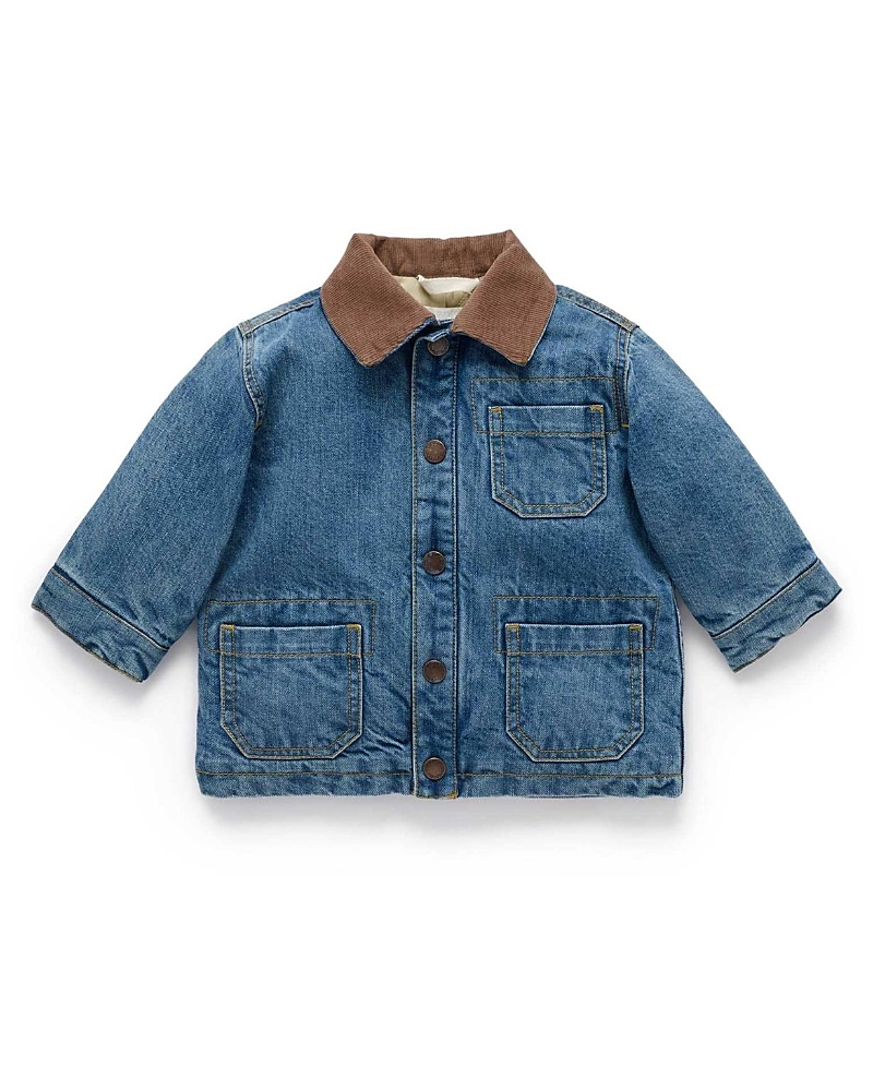Purebaby Boys' Denim Worker Jacket - Baby, Little Kid