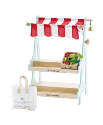 Wooden Market Stall & Fruit Play Food Crate - 3+ Years