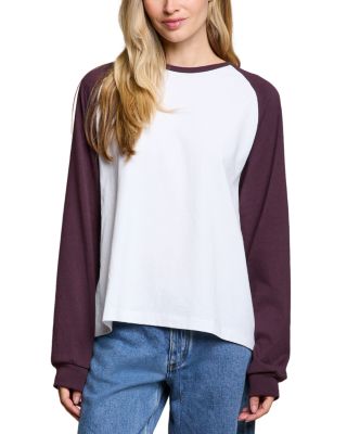 Jacky Cotton Jersey Long Sleeve Crewneck Baseball Tee